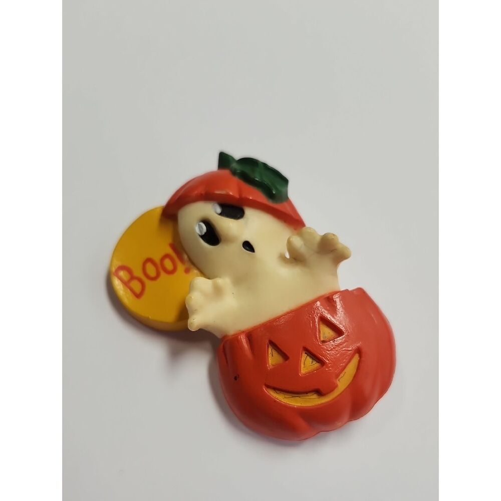 Vintage Halloween Ghost Pumpkin Boo Pin Hallmark